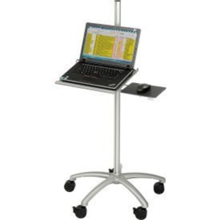 GLOBAL EQUIPMENT Global Industrial„¢ Mobile Height Adjustable Laptop Computer Workstation Security Cart PA-24NC